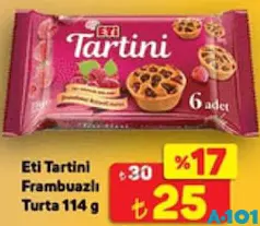 ETİ TARTİNİ FRAMBUAZLI TURTA 114 G